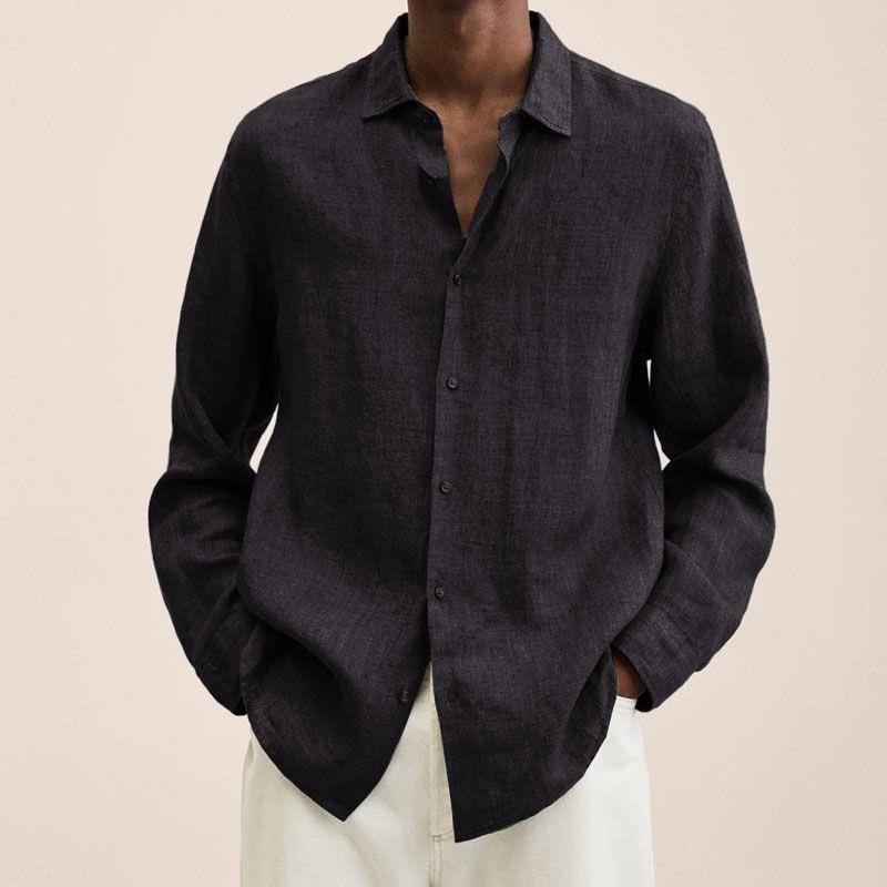 Giovanni Men’s Linen Shirt – Breathable Lightweight Long Sleeve Casual Fit