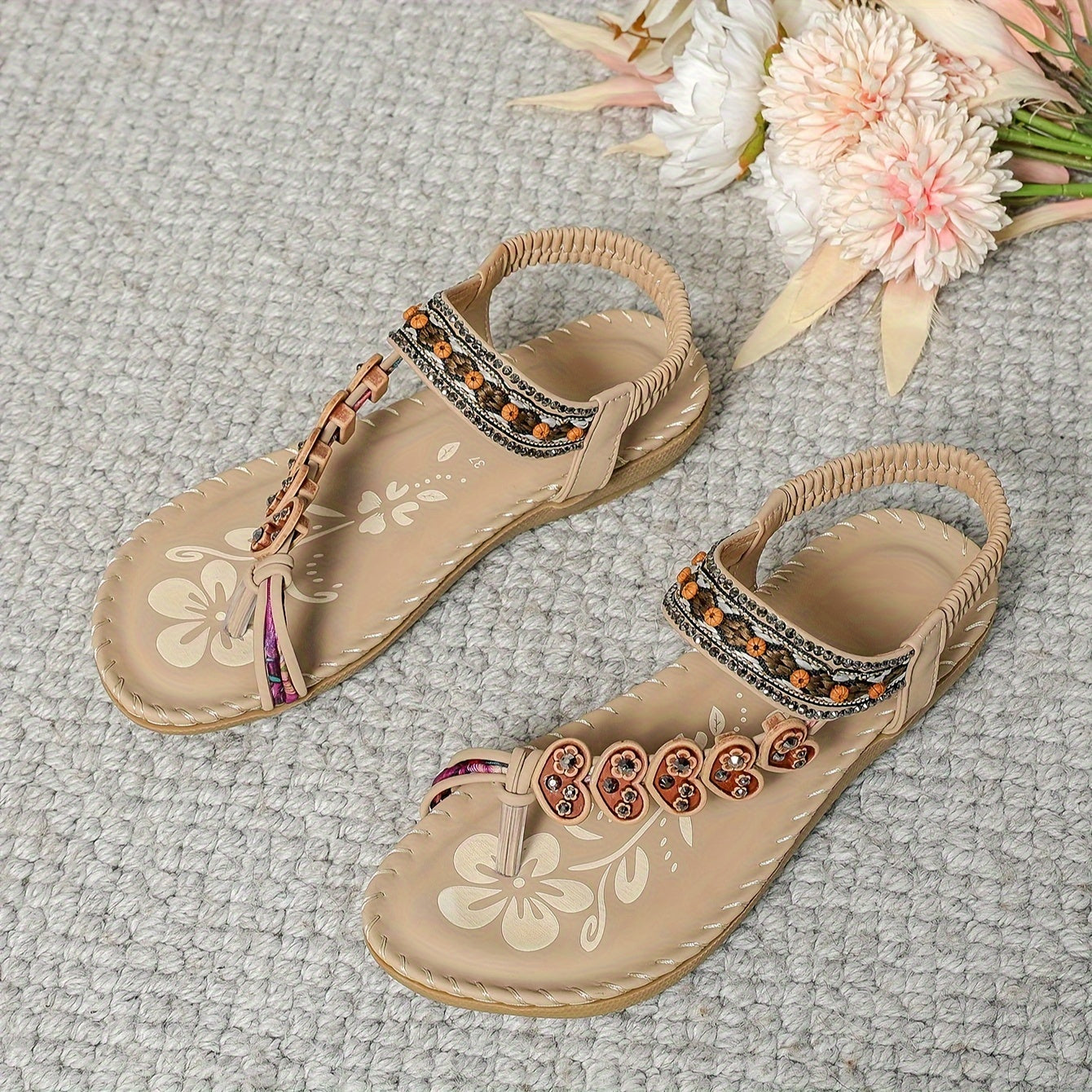 Duena Women’s Sandals – Elastic Strap Ergonomic Comfortable Elegant Fit