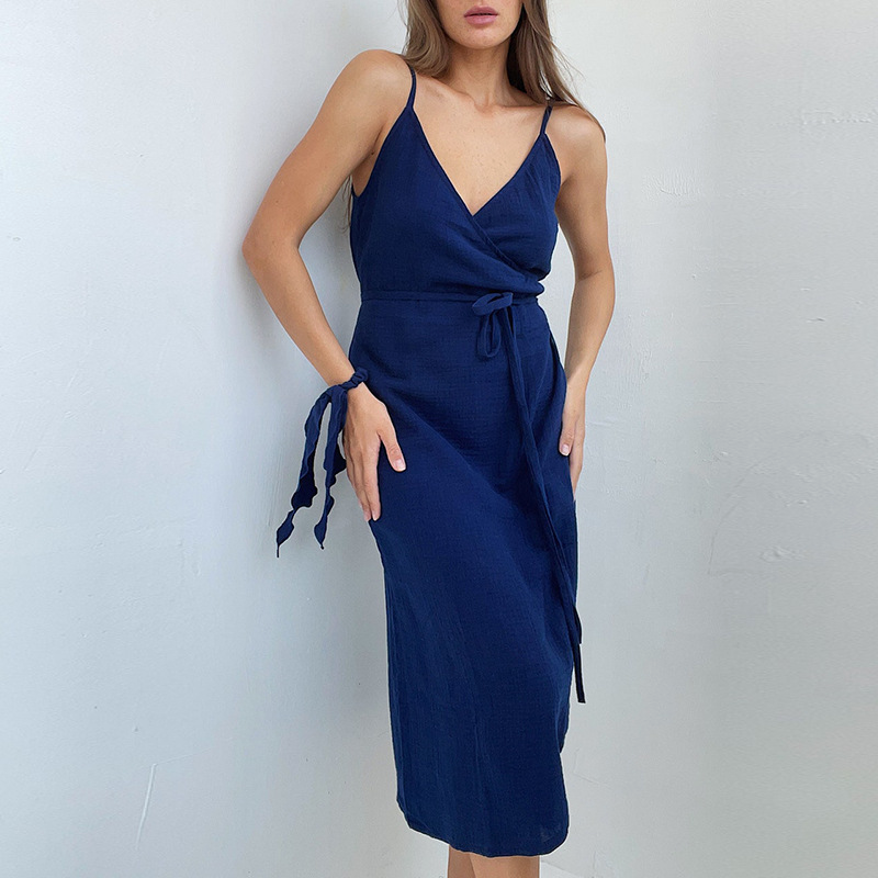Cora Women’s Midi Dress – Lightweight Breathable Slit Elegant Summer Fit