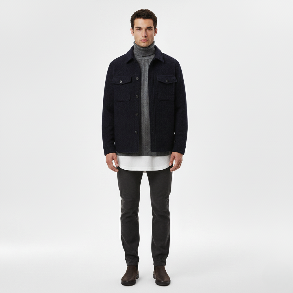 Structured Winter Overshirt Jacket