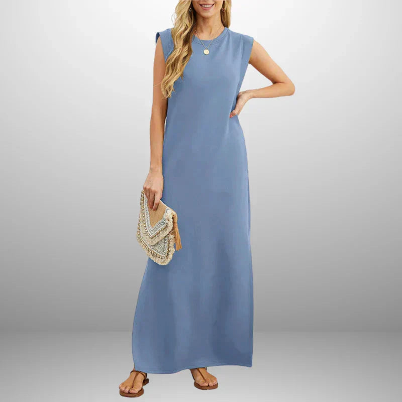 Hanne Women’s Maxi Dress – Lightweight Wrinkle-Resistant Travel Dress with Pockets