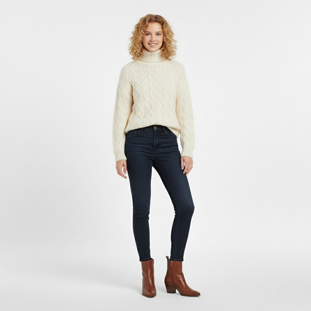 Cozy Cable Knit Turtleneck Sweater