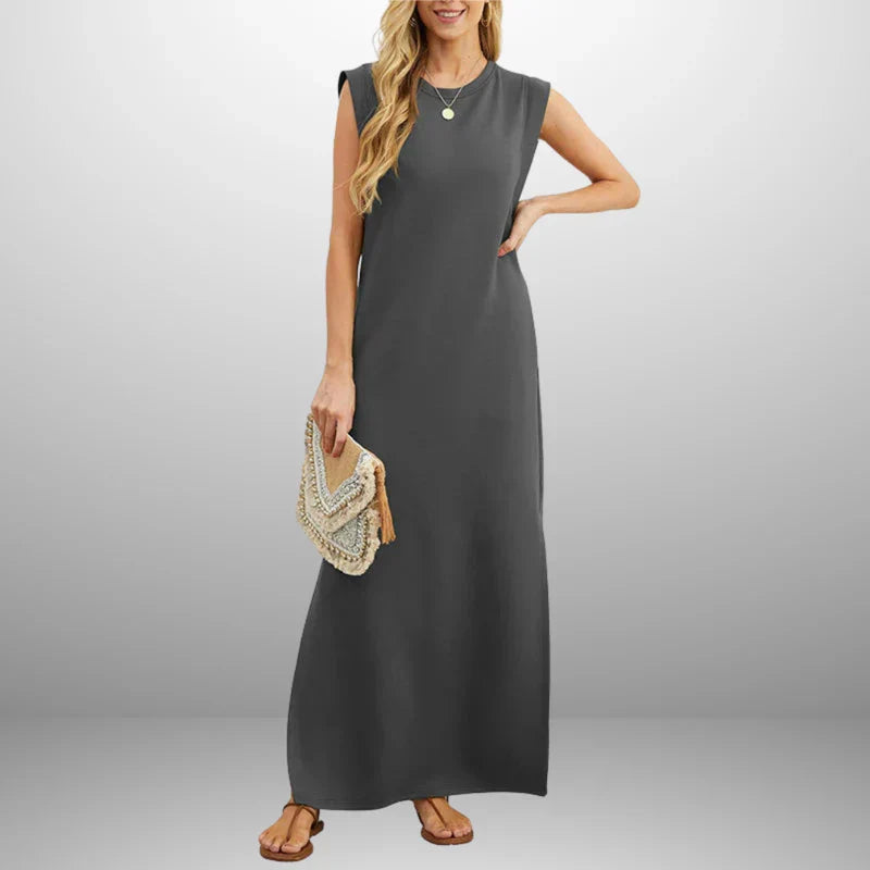 Hanne Women’s Maxi Dress – Lightweight Wrinkle-Resistant Travel Dress with Pockets