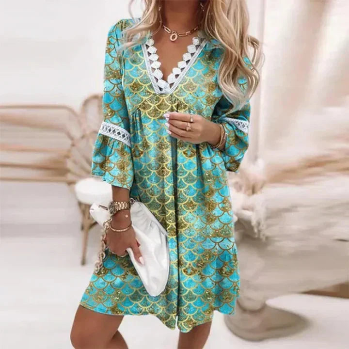 Cassandra Women’s Summer Dress – Floral Lightweight Flowy Elegant Casual Fit