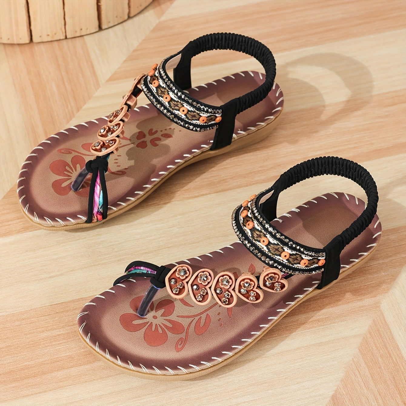 Duena Women’s Sandals – Elastic Strap Ergonomic Comfortable Elegant Fit