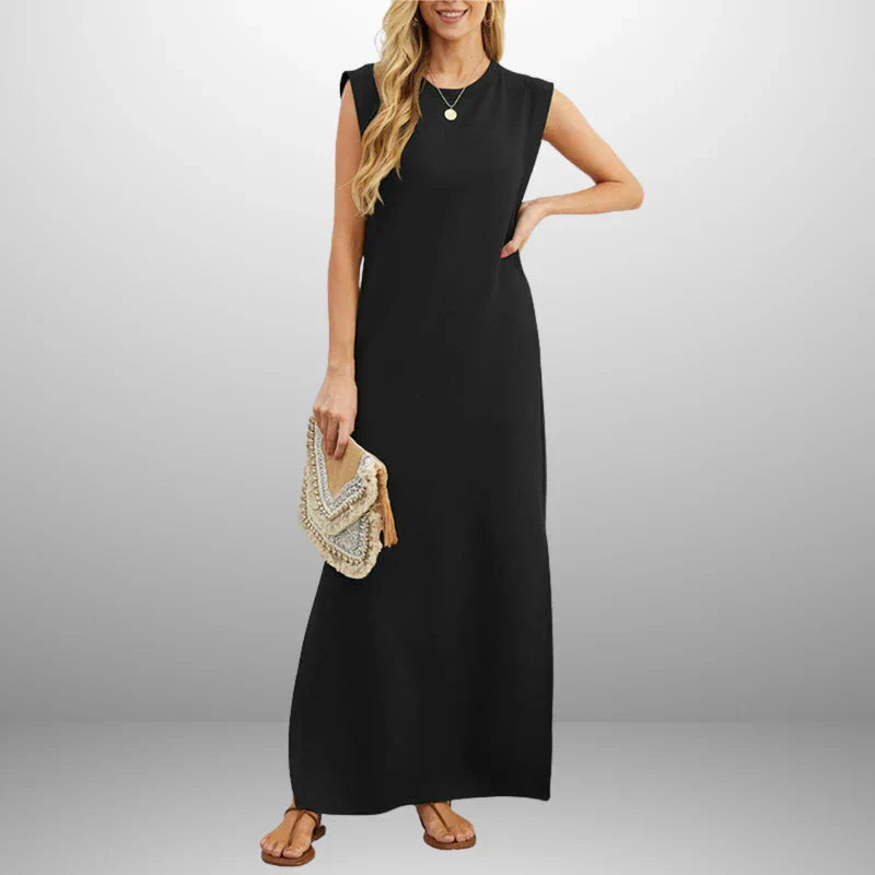 Hanne Women’s Maxi Dress – Lightweight Wrinkle-Resistant Travel Dress with Pockets