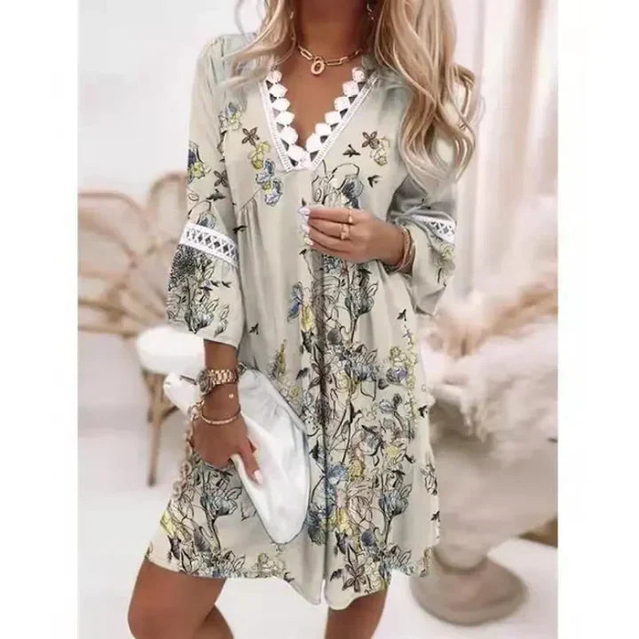Cassandra Women’s Summer Dress – Floral Lightweight Flowy Elegant Casual Fit