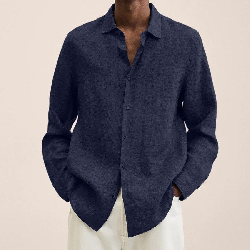 Giovanni Men’s Linen Shirt – Breathable Lightweight Long Sleeve Casual Fit