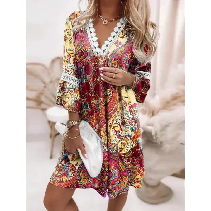 Cassandra Women’s Summer Dress – Floral Lightweight Flowy Elegant Casual Fit