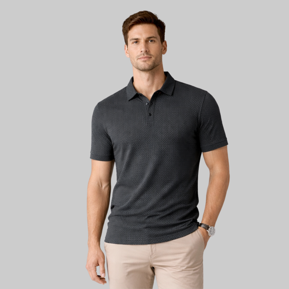 Dario Men’s Polo Shirt – Breathable Mesh Quick-Dry Lightweight Smart Casual Fit