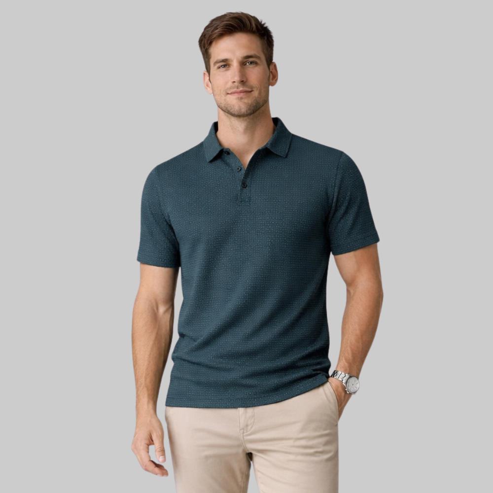 Dario Men’s Polo Shirt – Breathable Mesh Quick-Dry Lightweight Smart Casual Fit