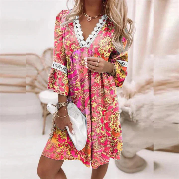 Cassandra Women’s Summer Dress – Floral Lightweight Flowy Elegant Casual Fit
