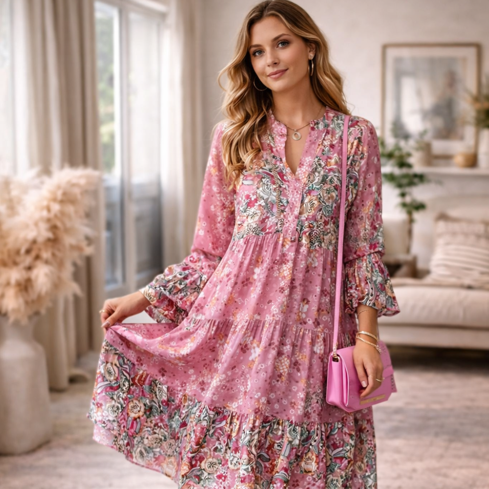Persy Women’s Maxi Dress – Floral Boho Lightweight Flowy Elegant Fit
