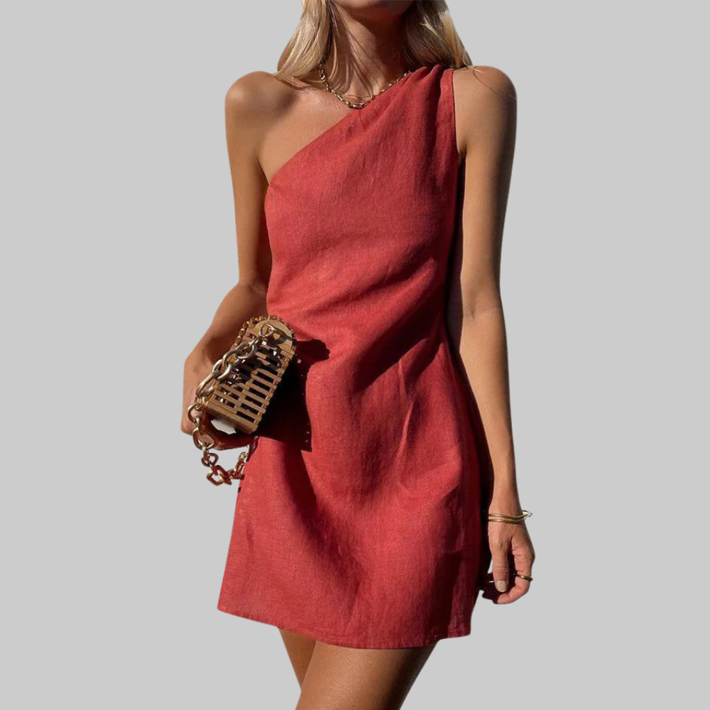 Emelia Women’s Cocktail Dress – Asymmetric Elegant Bodycon Evening Party Fit