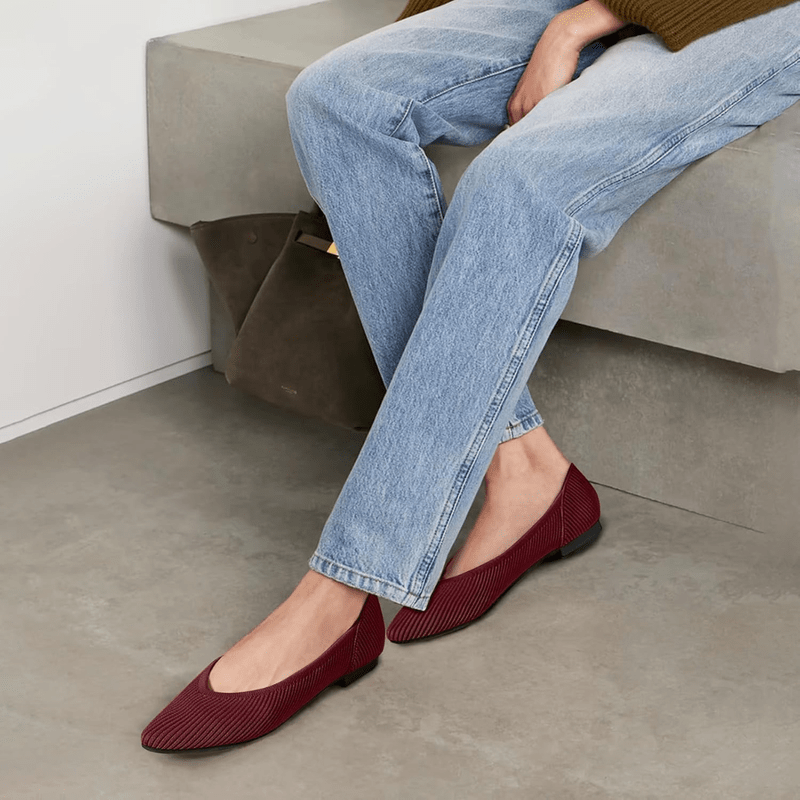 Virelle Women’s Ballet Flats – Stretch Knit Slip-On Comfortable Elegant Fit
