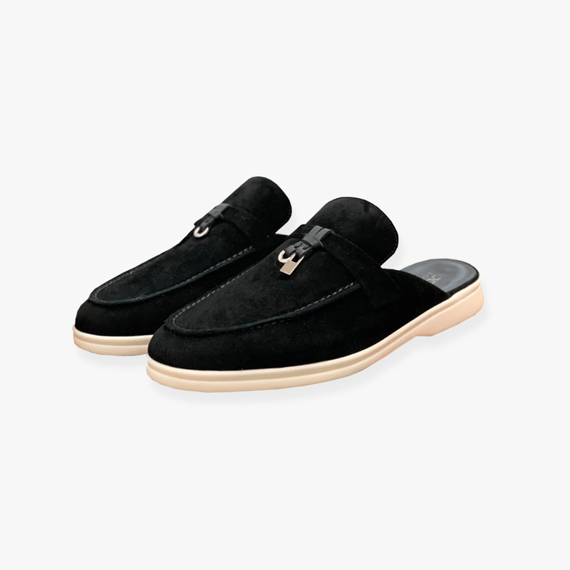 Emary Women’s Mules – Buckle Slip-On PU Leather Comfortable Casual Fit