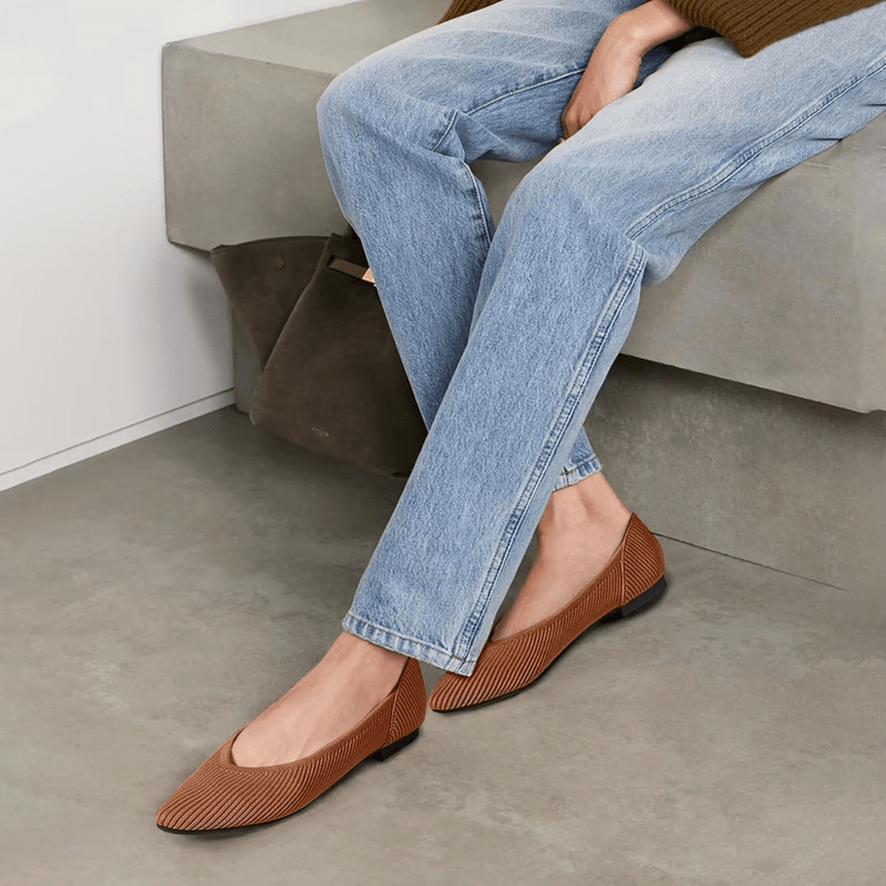 Virelle Women’s Ballet Flats – Stretch Knit Slip-On Comfortable Elegant Fit