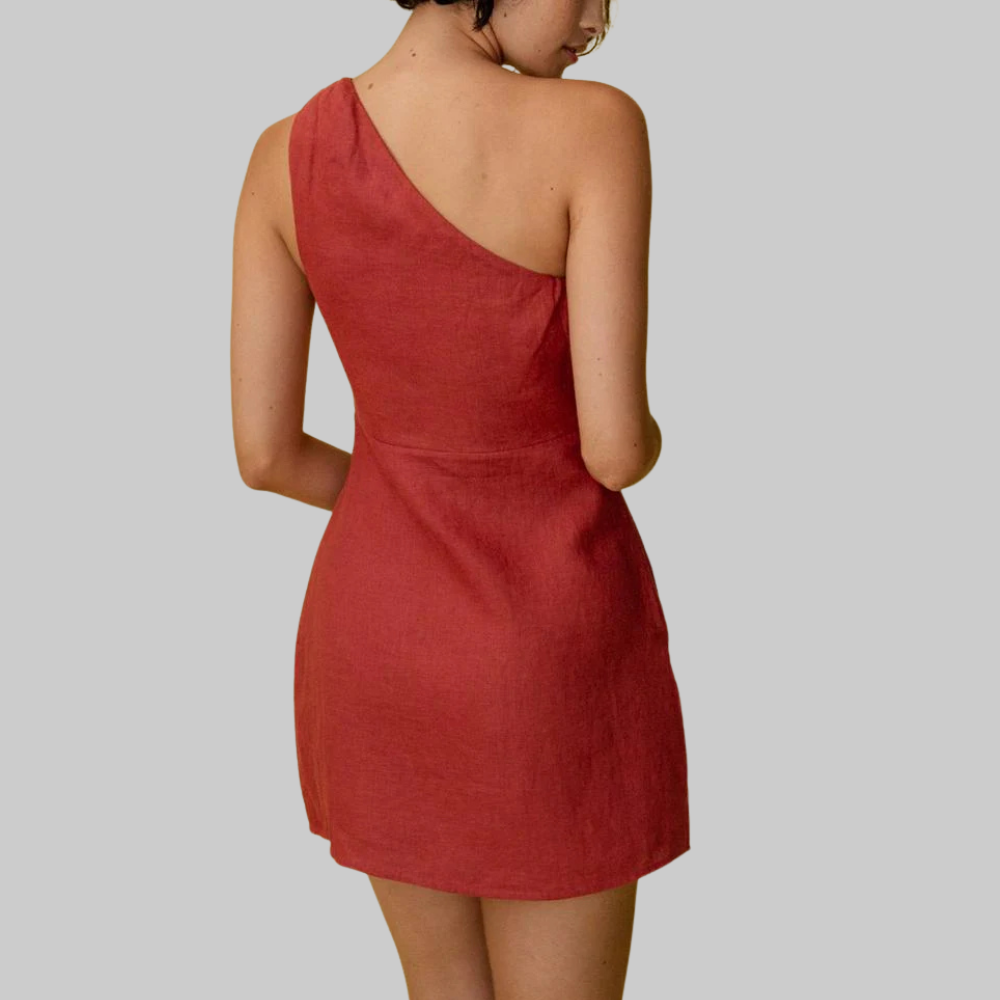 Emelia Women’s Cocktail Dress – Asymmetric Elegant Bodycon Evening Party Fit