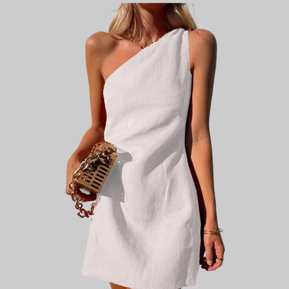 Emelia Women’s Cocktail Dress – Asymmetric Elegant Bodycon Evening Party Fit