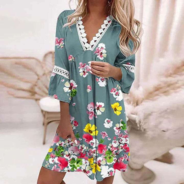 Cassandra Women’s Summer Dress – Floral Lightweight Flowy Elegant Casual Fit