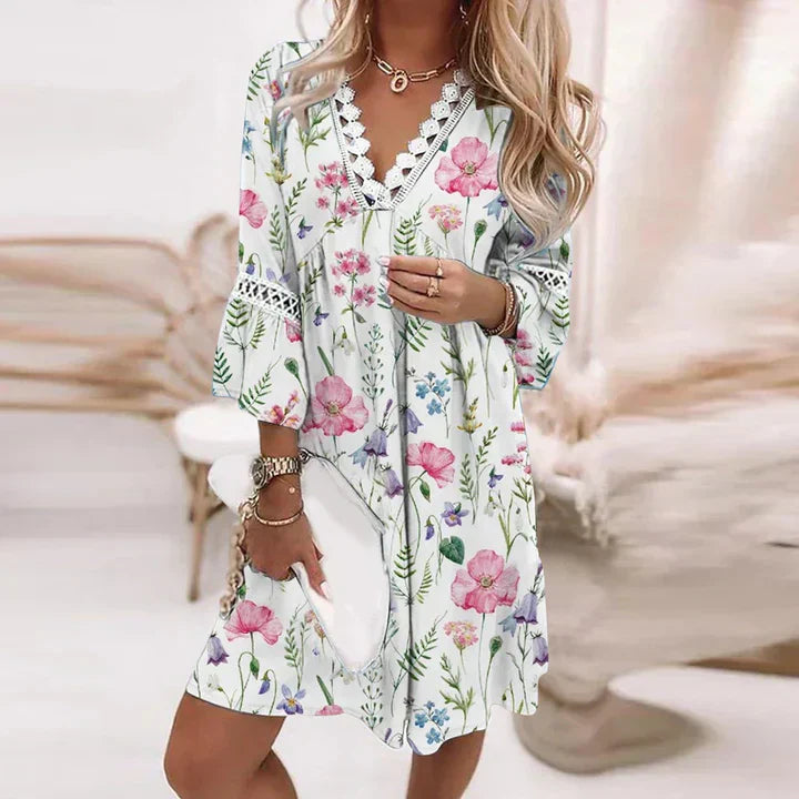 Cassandra Women’s Summer Dress – Floral Lightweight Flowy Elegant Casual Fit