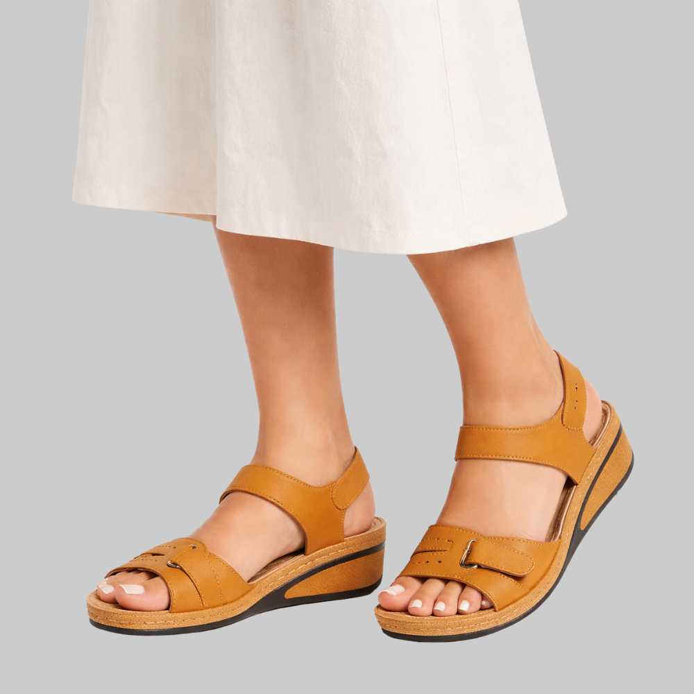 Tilly Women’s Sandals – Faux Leather Adjustable Buckle Comfortable Elegant Fit