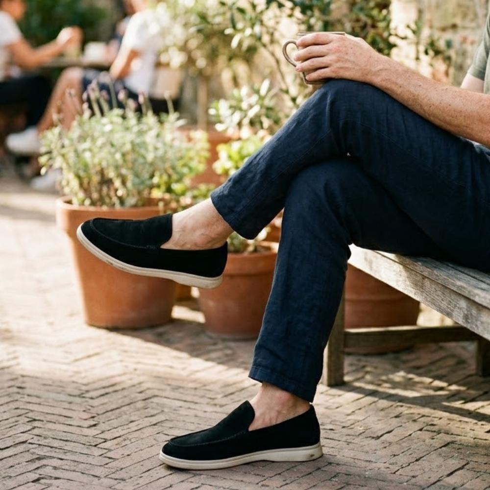 Bernel Men’s Leather Loafers – Premium Handmade Slip-On Smart Casual Comfortable Fit