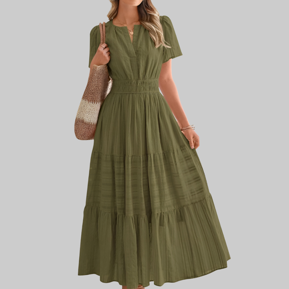 Digna Women’s Boho Maxi Dress – Flowy Lightweight Summer Casual Elegant Fit
