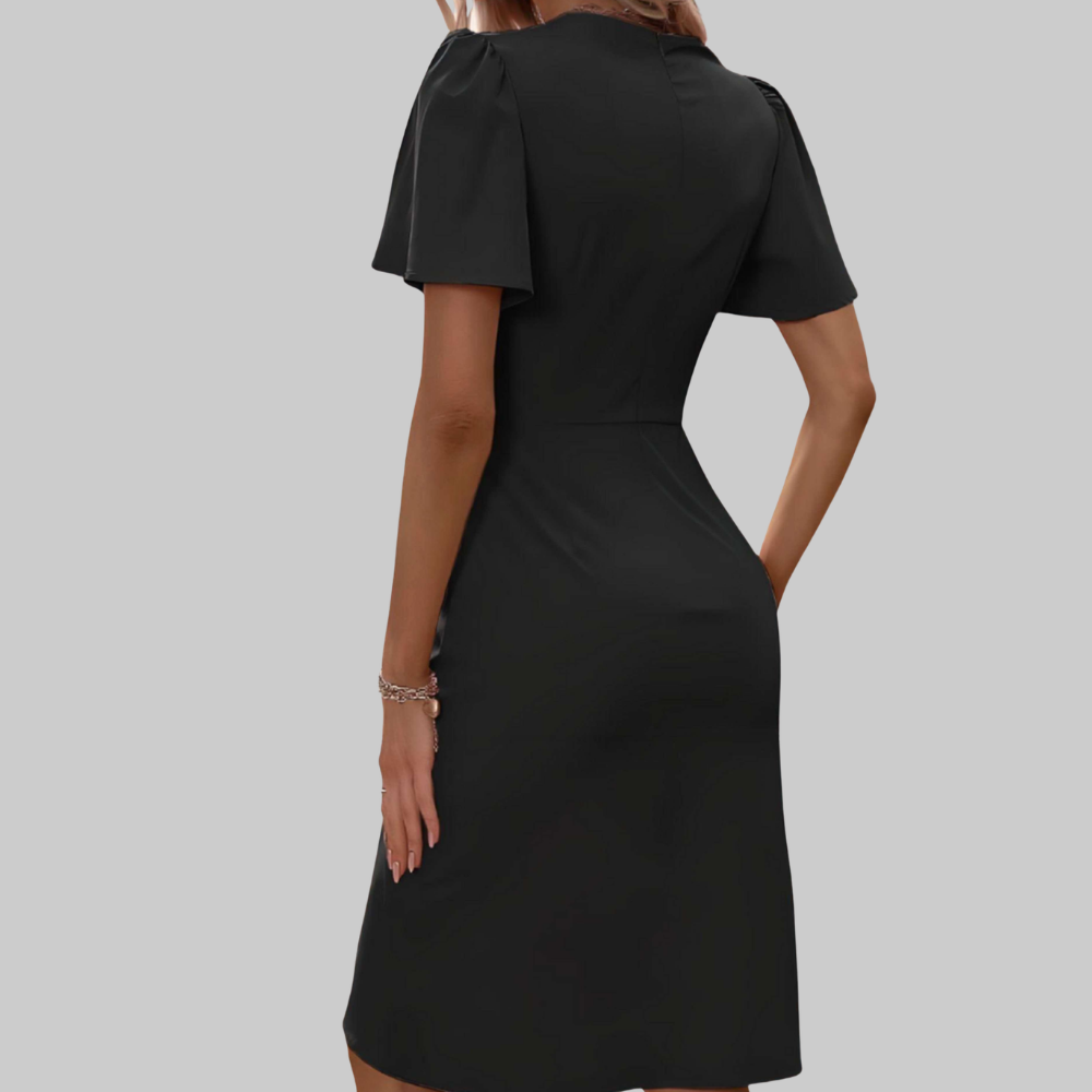 Harper Women’s Wrap Dress – V-Neck Elegant Adjustable Casual Formal Fit