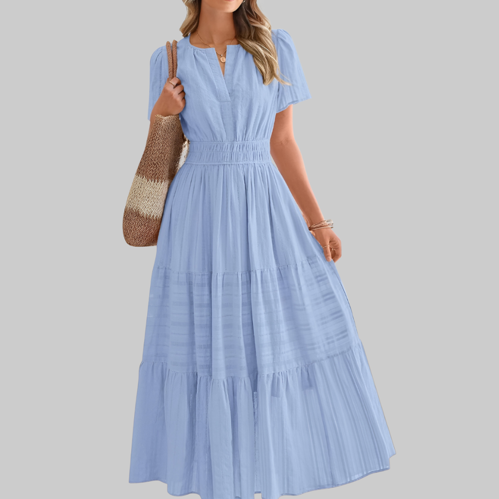 Digna Women’s Boho Maxi Dress – Flowy Lightweight Summer Casual Elegant Fit