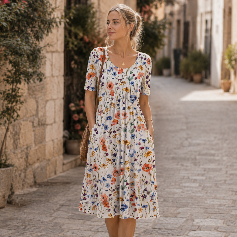 Percy Women’s Cotton Summer Dress – Breathable Lightweight Elegant Casual Fit