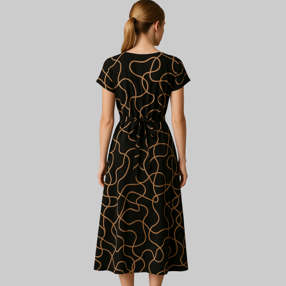 Sally Women’s Maxi Dress – Flowing V-Neck Dress with Elegant Fit & Versatile Style