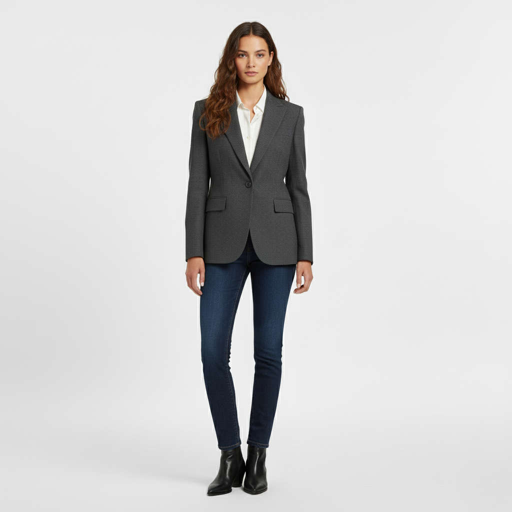 Tailored Single Button Blazer