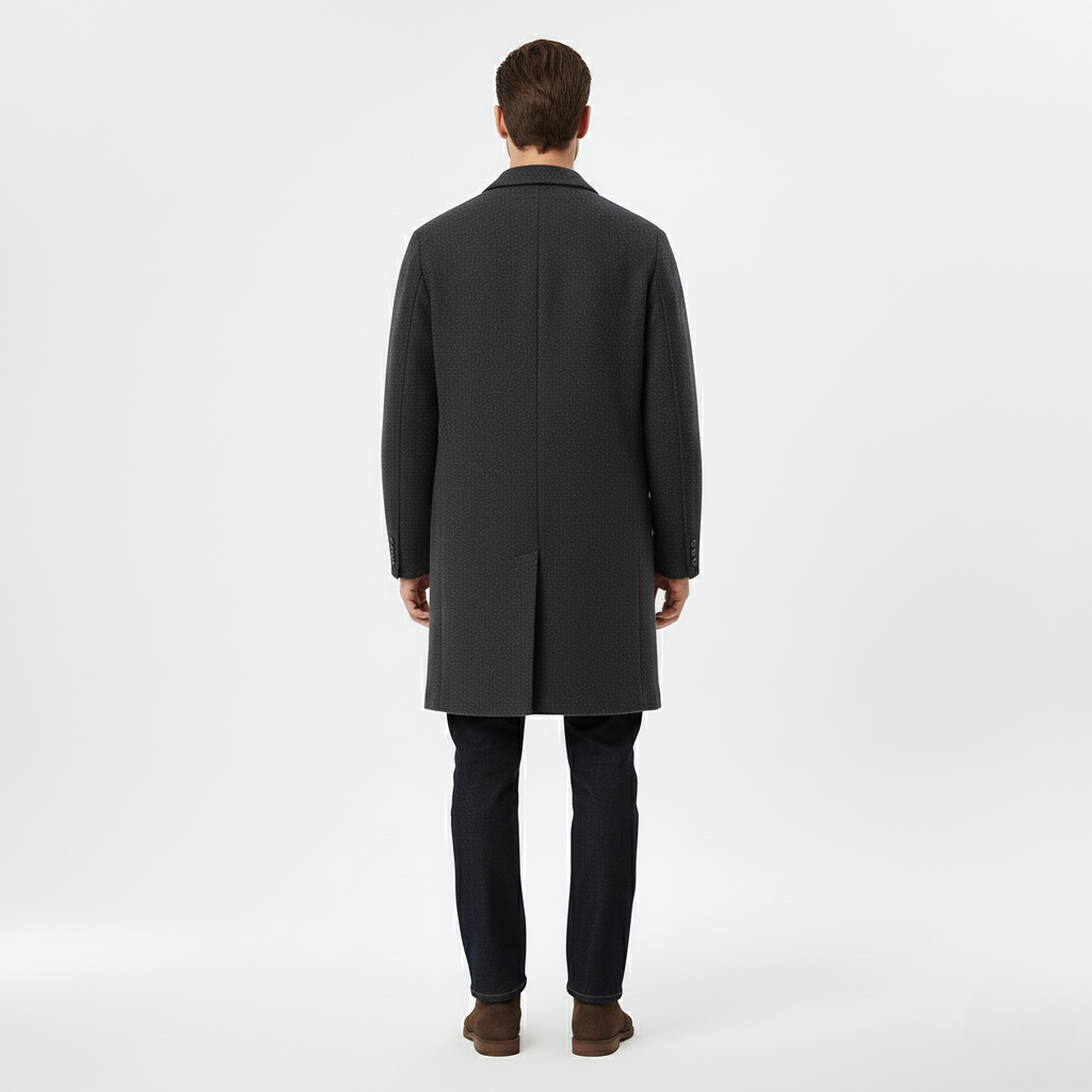 Modern Slim-Fit Wool Overcoat