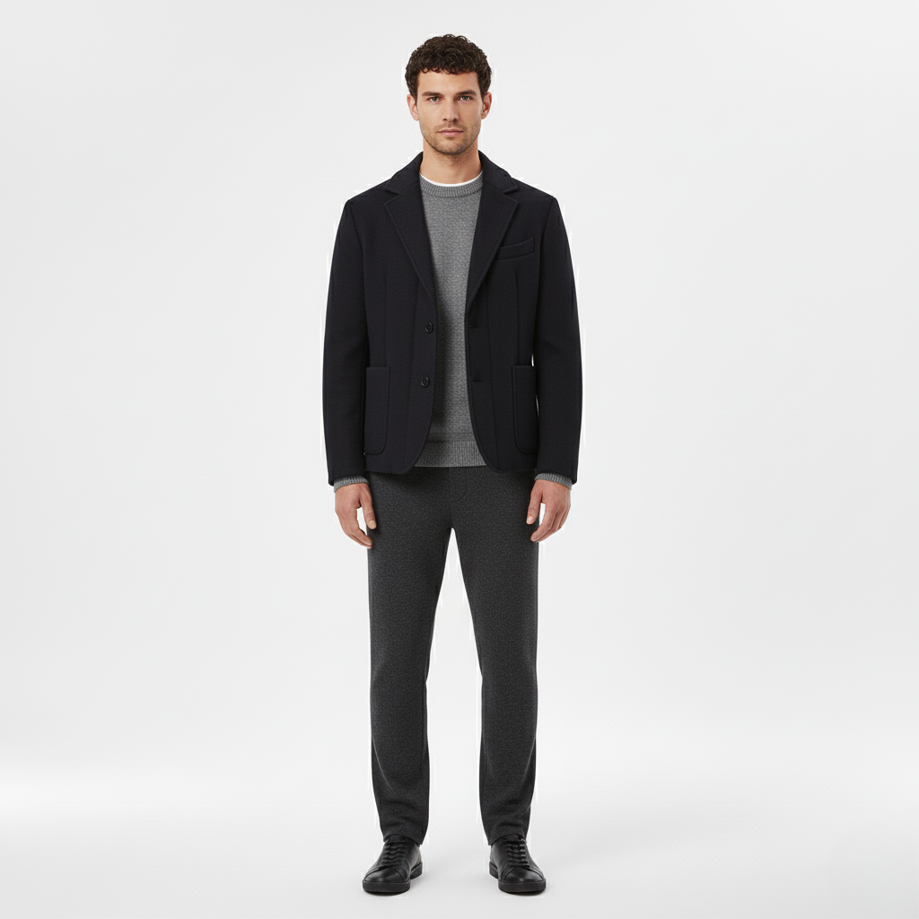 Structured Knit Layered Tailored Outfit