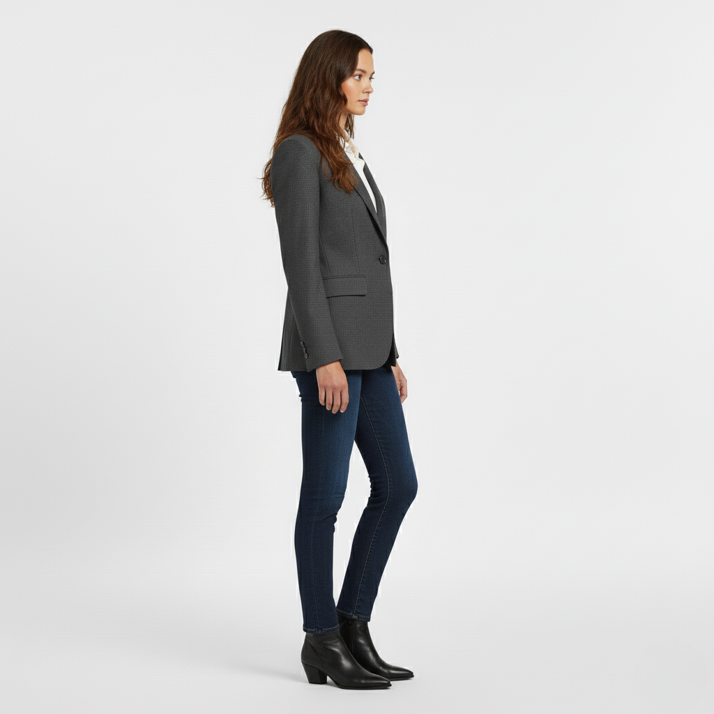 Tailored Single Button Blazer
