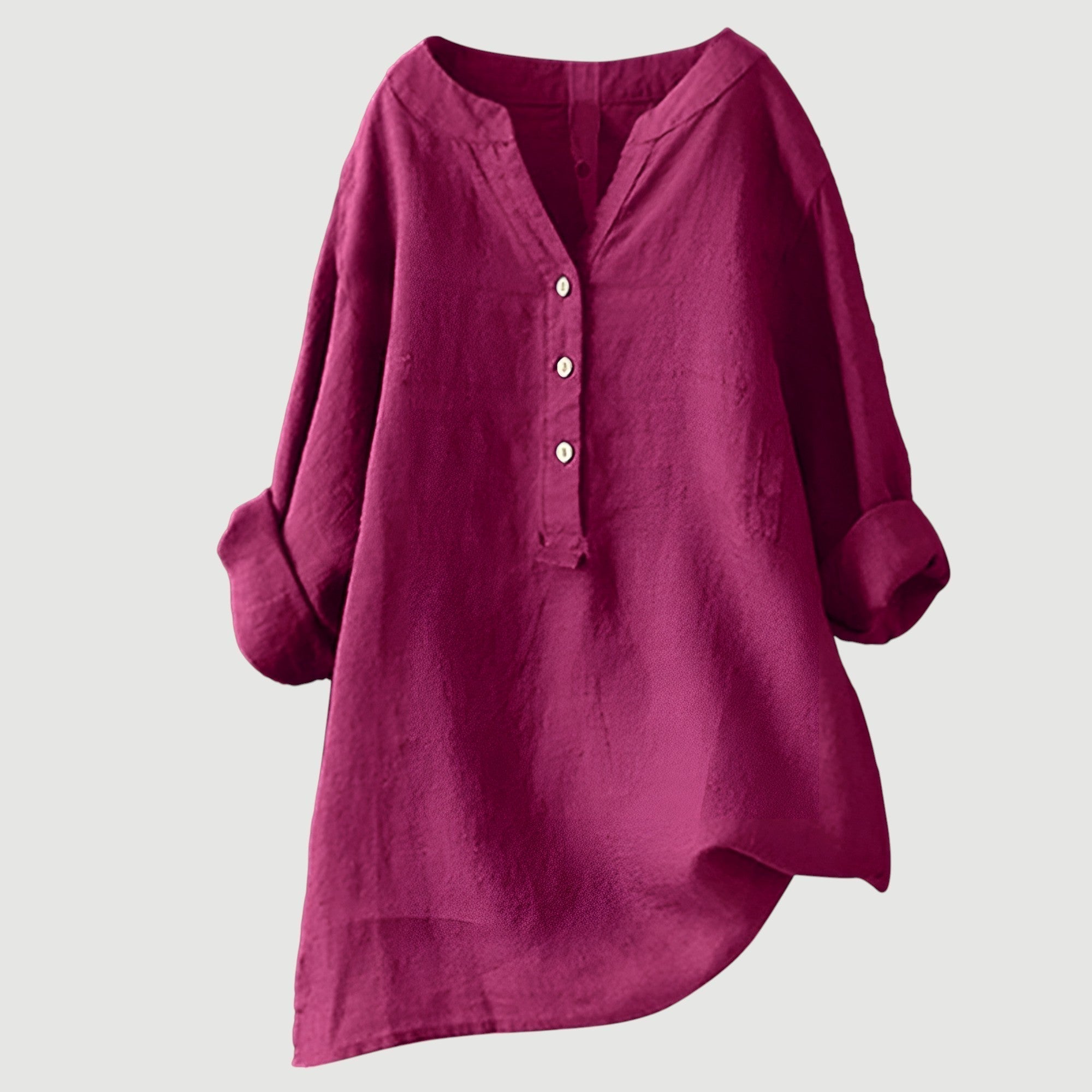 Freja Women’s Linen Shirt – Breathable Lightweight Loose Fit Summer Casual Top
