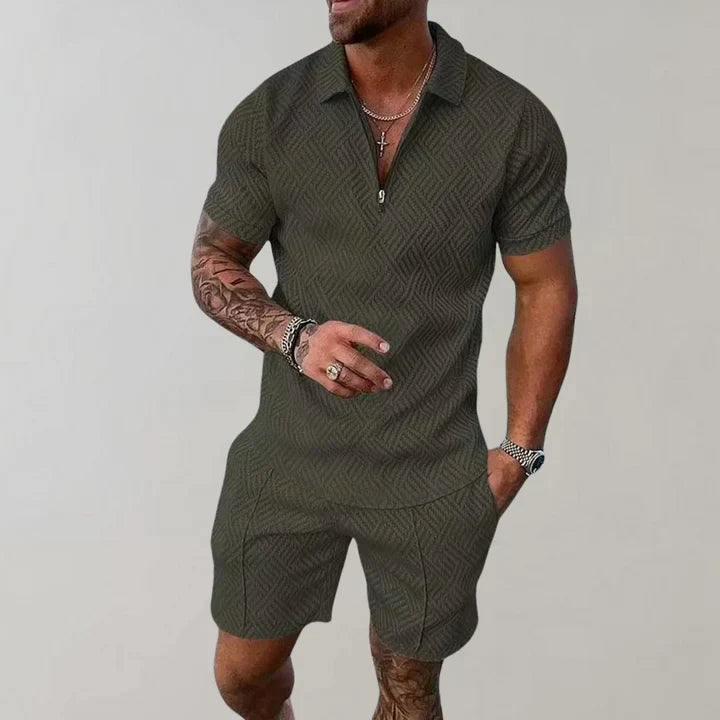 Oliver Men’s Summer Set – Cotton Linen Lightweight Breathable Casual Fit
